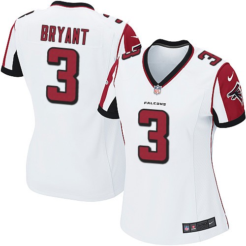Nike Falcons #3 Matt Bryant White Women's Stitched NFL Elite Jersey